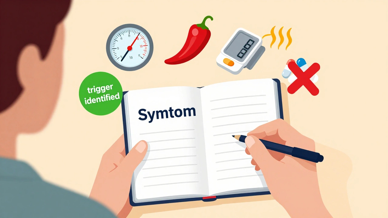 Person tracking triggers with icons for pressure, spice, medication, and nerve signals