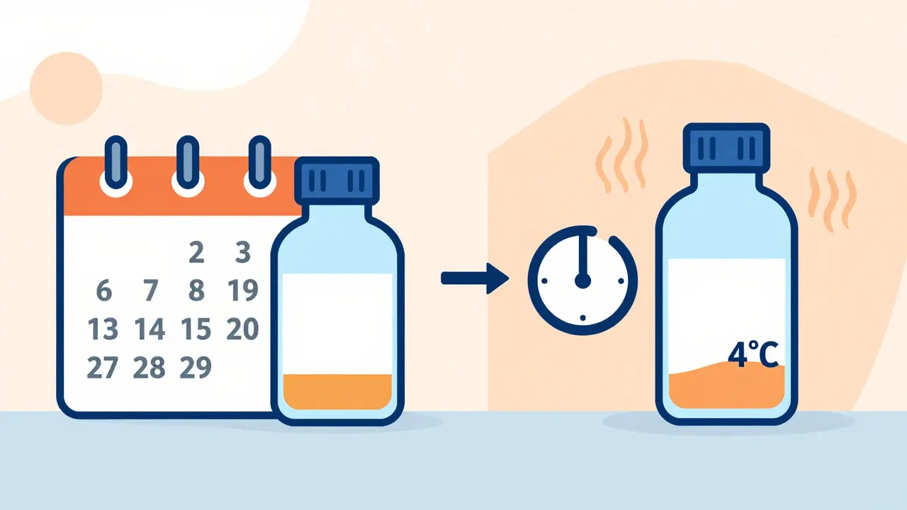 Illustration comparing slow long-term vs fast accelerated drug stability testing