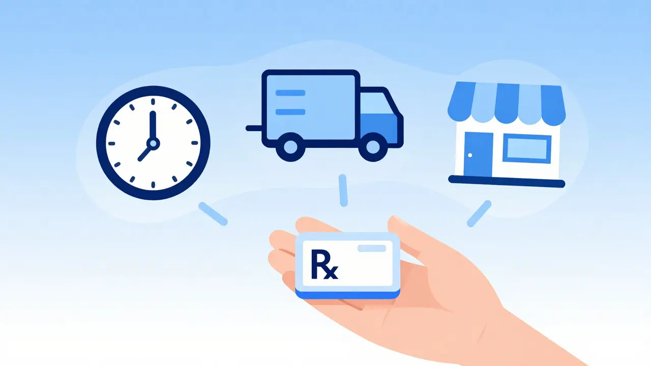 Icons representing different medication delivery speeds